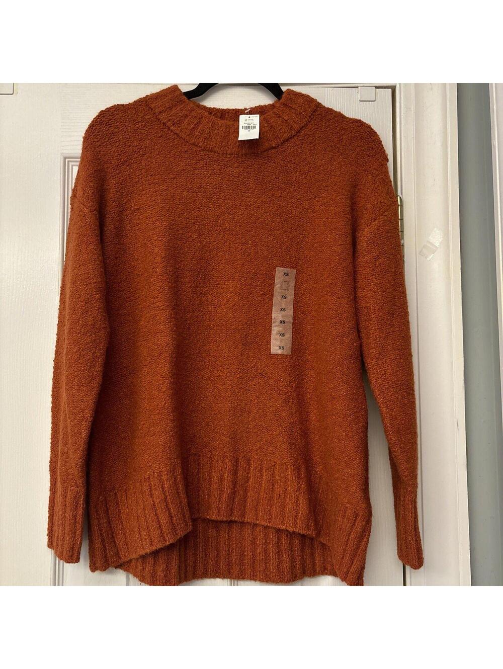 NWT Old Navy Terracotta Crew Neck Cozy Pullover Sweater Womens X-Small